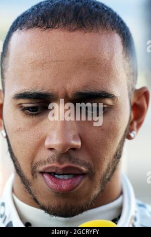 Lewis Hamilton (GBR) Mercedes AMG F1. Lancio di Mercedes AMG F1 W04, lunedì 4 febbraio 2013. Jerez, Spagna. Foto Stock