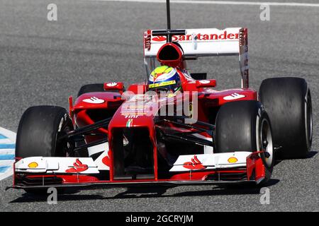 Felipe massa (BRA) Ferrari F138. Test di Formula uno, giorno uno, martedì 5 febbraio 2013. Jerez, Spagna. Foto Stock