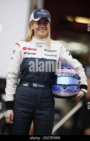 Driver di sviluppo Williams Susie Wolff (GBR). Lancio della Williams FW35, martedì 19 febbraio 2013. Barcellona, Spagna. Foto Stock