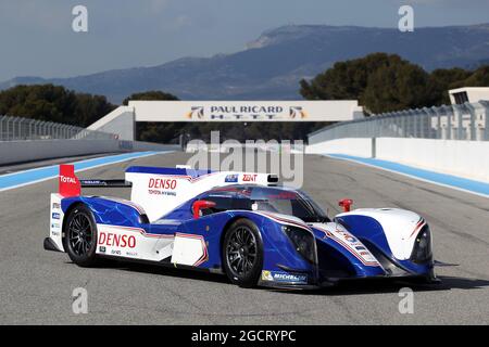 Lancio Toyota TS030. Toyota Hybrid Racing lancio e test. 19-22 febbraio 2013. Paul Ricard, Francia. Foto Stock