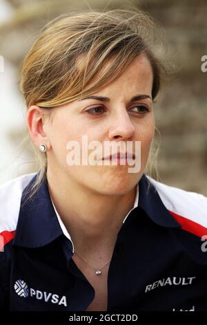 Driver di sviluppo Williams Susie Wolff (GBR). Gran Premio del Bahrain, venerdì 19 aprile 2013. Sakhir, Bahrein. Foto Stock