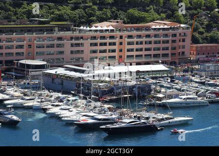 Barche nel porto. Gran Premio di Monaco, giovedì 23 maggio 2013. Monte Carlo, Monaco. Foto Stock