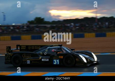 Kevin Weeda (USA) / Cristophe Bouchut (fra) / James Rossiter (GBR) Lotus T128. Ore 24 le Mans, Qualifiche, giovedì 20 giugno 2013. Le Mans, Francia. Foto Stock