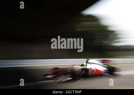 Sergio Perez (MEX) McLaren MP4-28. Gran Premio del Giappone, sabato 12 ottobre 2013. Suzuka, Giappone. Foto Stock