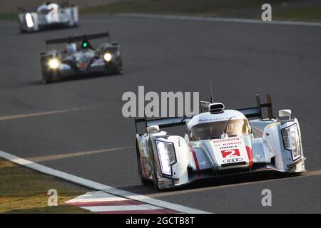 Tom Kristensen (DEN) / Loic Duval (fra) / Allan McNish (GBR) Audi Sport Team Joest, Audi R18 e-tron quattro. Campionato Mondiale FIA Endurance, turno 7, sabato 9 novembre 2013. Shanghai, Cina. Foto Stock