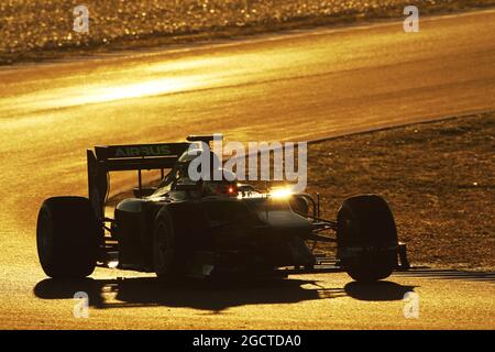 Robin Frijns (NLD) Caterham CT05 Test e pilota di riserva. Test di Formula uno, giorno tre, giovedì 30 gennaio 2014. Jerez, Spagna. Foto Stock