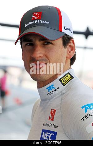 Adrian Sutil (GER) Sauber. Test di Formula uno, Test Bahrain due, giorno tre, Sabato 1° match 2014. Sakhir, Bahrein. Foto Stock
