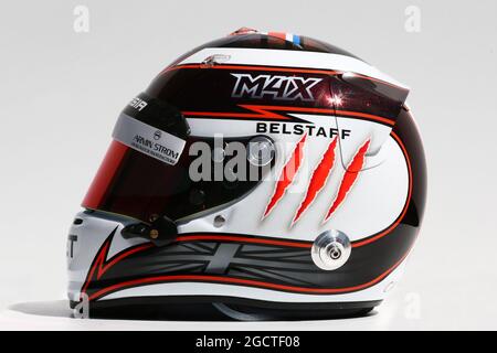 Il casco di Max Chilton (GBR) Marussia F1 Team. Gran Premio d'Australia, giovedì 13 marzo 2014. Albert Park, Melbourne, Australia. Foto Stock