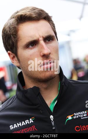 Daniel Juncadella (ESP) Sahara Force India F1 Team Test e pilota di riserva. Gran Premio d'Australia, domenica 16 marzo 2014. Albert Park, Melbourne, Australia. Foto Stock