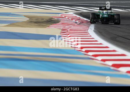Marcus Ericsson (SWE) Caterham CT05. Gran Premio del Bahrain, venerdì 4 aprile 2014. Sakhir, Bahrein. Foto Stock