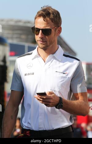 Jenson Button (GBR) McLaren. Gran Premio di Spagna, venerdì 9 maggio 2014. Barcellona, Spagna. Foto Stock