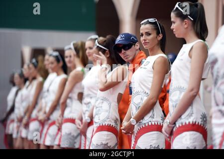 Ragazza griglia. Gran Premio di Monaco, domenica 25 maggio 2014. Monte Carlo, Monaco. Foto Stock
