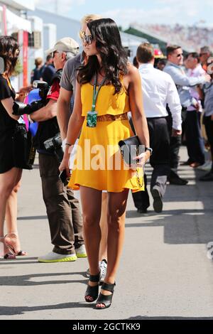 Minttu Virtanen (fin), fidanzata di Kimi Raikkonen (fin) Ferrari. Gran Premio del Canada, sabato 7 giugno 2014. Montreal, Canada. Foto Stock