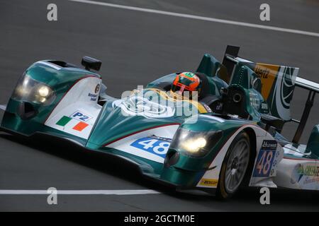 Nathanael Berthon (fra) / Rodolfo Gonzalez (ESP) / Karun Chandhok (IND) 48 Murphy Prototypes Oreca 03 Nissan. Campionato Mondiale FIA Endurance, ore 24 le Mans - prove e Qualifiche, mercoledì 11 giugno 2014. Le Mans, Francia. Foto Stock