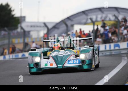 Nathanael Berthon (fra) / Rodolfo Gonzalez (ESP) / Karun Chandhok (IND) 48 Murphy Prototypes Oreca 03 Nissan. Campionato Mondiale FIA Endurance, ore 24 le Mans, gara, sabato 14 giugno 2014. Le Mans, Francia. Foto Stock