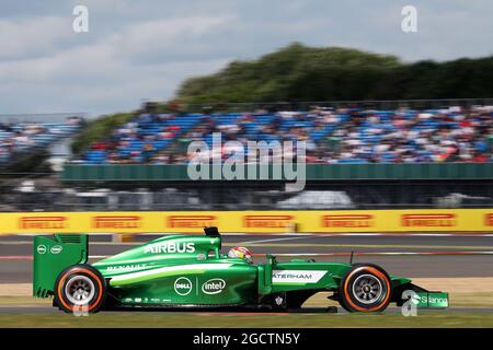 Robin Frijns (NLD) Caterham CT05 Test e pilota di riserva. Gran Premio di Gran Bretagna, venerdì 4 luglio 2014. Silverstone, Inghilterra. Foto Stock