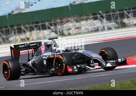 Giedo van der Garde (NLD) Sauber C33 driver di riserva. Test di Formula uno, mercoledì 9 luglio 2014. Silverstone, Inghilterra. Foto Stock