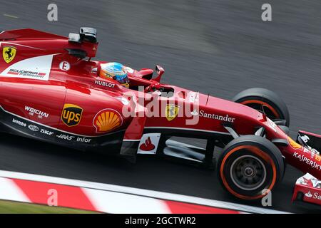 Fernando Alonso (ESP) Ferrari F14-T. Gran Premio del Giappone, venerdì 3 ottobre 2014. Suzuka, Giappone. Foto Stock