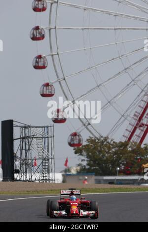 Fernando Alonso (ESP) Ferrari F14-T. Gran Premio del Giappone, venerdì 3 ottobre 2014. Suzuka, Giappone. Foto Stock