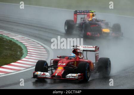 Fernando Alonso (ESP) Ferrari F14-T. Gran Premio del Giappone, domenica 5 ottobre 2014. Suzuka, Giappone. Foto Stock