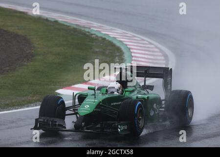 Kamui Kobayashi (JPN) Caterham CT05. Gran Premio del Giappone, domenica 5 ottobre 2014. Suzuka, Giappone. Foto Stock
