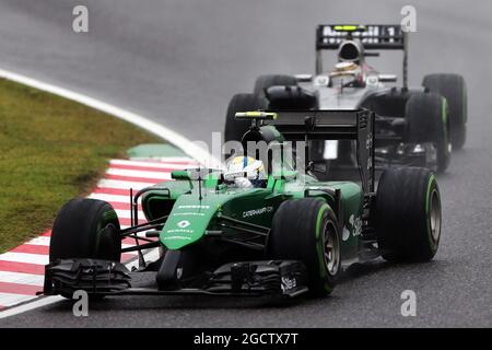 Marcus Ericsson (SWE) Caterham CT05. Gran Premio del Giappone, domenica 5 ottobre 2014. Suzuka, Giappone. Foto Stock