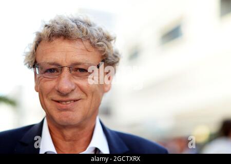 Hermann Tilke (GER) progettista di circuiti. Gran Premio di Russia, sabato 11 ottobre 2014. Sochi Autodrom, Sochi, Russia. Foto Stock