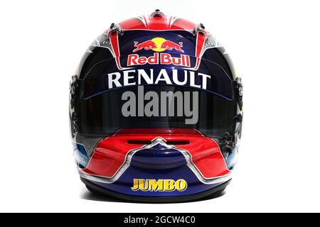 Il casco di Max Verstappen (NLD) Scuderia Toro Rosso. Gran Premio d'Australia, giovedì 12 marzo 2015. Albert Park, Melbourne, Australia. Foto Stock