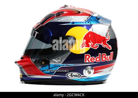 Il casco di Max Verstappen (NLD) Scuderia Toro Rosso. Gran Premio d'Australia, giovedì 12 marzo 2015. Albert Park, Melbourne, Australia. Foto Stock