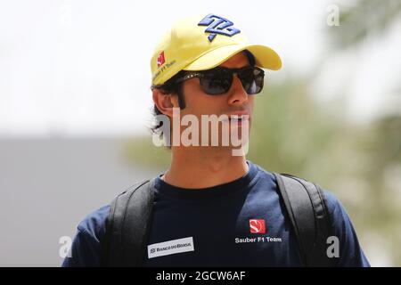 Felipe Nasr (BRA) Sauber F1 Team. Gran Premio del Bahrain, giovedì 16 aprile 2015. Sakhir, Bahrein. Foto Stock