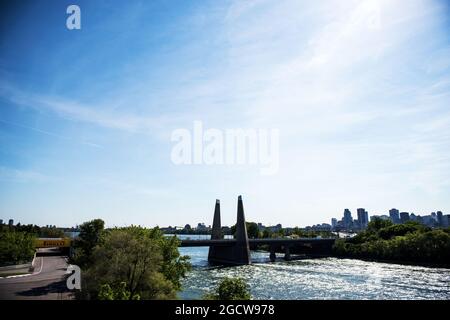 Panoramica Montreal. Gran Premio del Canada, giovedì 4 giugno 2015. Montreal, Canada. Foto Stock