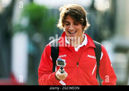 Roberto Merhi (ESP) Manor Marussia F1 Team. Gran Premio d'Italia, venerdì 4 settembre 2015. Monza Italia. Foto Stock