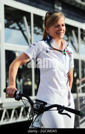 Driver di sviluppo Williams Susie Wolff (GBR). Gran Premio d'Italia, venerdì 4 settembre 2015. Monza Italia. Foto Stock