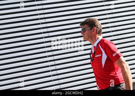 Graeme Lowdon (GBR) Manor Marussia F1 Team Chief Executive Officer. Gran Premio d'Italia, domenica 6 settembre 2015. Monza Italia. Foto Stock