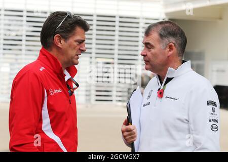 Graeme Lowdon (GBR) Manor Marussia F1 Team Chief Executive Officer. Gran Premio del Messico, domenica 1 novembre 2015. Città del Messico, Messico. Foto Stock