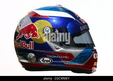 Il casco di Max Verstappen (NLD) Scuderia Toro Rosso. Gran Premio d'Australia, giovedì 17 marzo 2016. Albert Park, Melbourne, Australia. Foto Stock