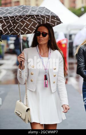 Minttu Virtanen (fin), moglie di Kimi Raikkonen (fin) Ferrari. Gran Premio di Monaco, domenica 29 maggio 2016. Monte Carlo, Monaco. Foto Stock