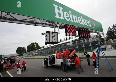 Marchio Heineken sul circuito. Gran Premio del Canada, giovedì 9 giugno 2016. Montreal, Canada. Foto Stock