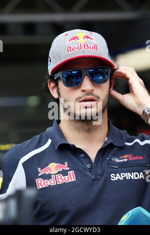 Carlos Sainz Jr (ESP) Scuderia Toro Rosso. Gran Premio d'Austria, giovedì 30 giugno 2016. Spielberg, Austria. Foto Stock