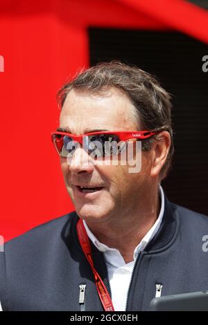 Nigel Mansell (GBR). Gran Premio di Gran Bretagna, venerdì 8 luglio 2016. Silverstone, Inghilterra. Foto Stock