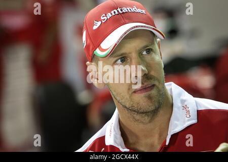 Sebastian Vettel (GER) Ferrari. Gran Premio di Singapore, giovedì 15 settembre 2016. Circuito Marina Bay Street, Singapore. Foto Stock