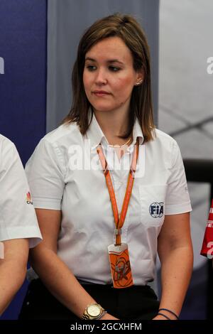 Silvia Bellot, FIA Steward. Gran Premio di Monaco, sabato 27 maggio 2017. Monte Carlo, Monaco. Foto Stock