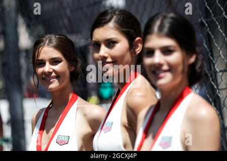 Ragazza griglia. Gran Premio di Monaco, domenica 28 maggio 2017. Monte Carlo, Monaco. Foto Stock