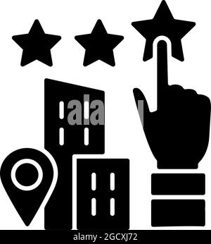 Icona glifo nero goodwill Illustrazione Vettoriale