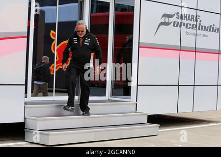 Dr. Vijay Mallya (IND) Saara Force India F1 Team Proprietario. Gran Premio di Gran Bretagna, sabato 15 luglio 2017. Silverstone, Inghilterra. Foto Stock