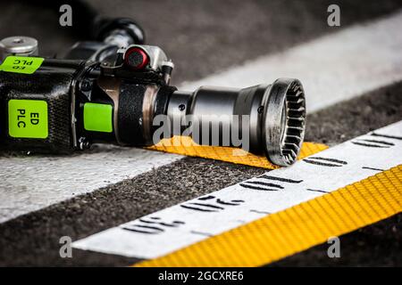 Attrezzatura pit stop Williams. Gran Premio del Belgio, venerdì 25 agosto 2017. Spa-Francorchamps, Belgio. Foto Stock