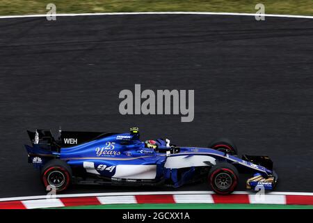 Pascal Wehrlein (GER) Sauber C36. Gran Premio del Giappone, venerdì 6 ottobre 2017. Suzuka, Giappone. Foto Stock