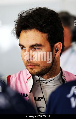 Sergio Perez (MEX) Sahara Force India F1. Gran Premio del Giappone, sabato 7 ottobre 2017. Suzuka, Giappone. Foto Stock