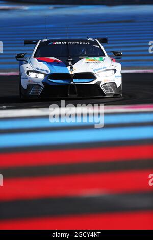 Augusto Farfus (BRA) / Antonio Felix da Costa (por) / Alexander Sims (GBR) / Tom Blomqvist (GBR) 82 BMW Team MTEK, BMW M8 GTE. Campionato mondiale di Endurance FIA, giornate ufficiali di test 'Prologue', dal 6 al 7 aprile 2018. Paul Ricard, Francia. Foto Stock