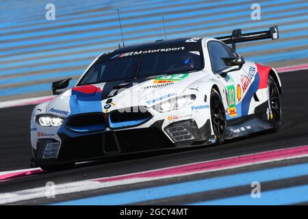 Augusto Farfus (BRA) / Antonio Felix da Costa (por) / Alexander Sims (GBR) / Tom Blomqvist (GBR) 82 BMW Team MTEK, BMW M8 GTE. Campionato mondiale di Endurance FIA, giornate ufficiali di test 'Prologue', dal 6 al 7 aprile 2018. Paul Ricard, Francia. Foto Stock